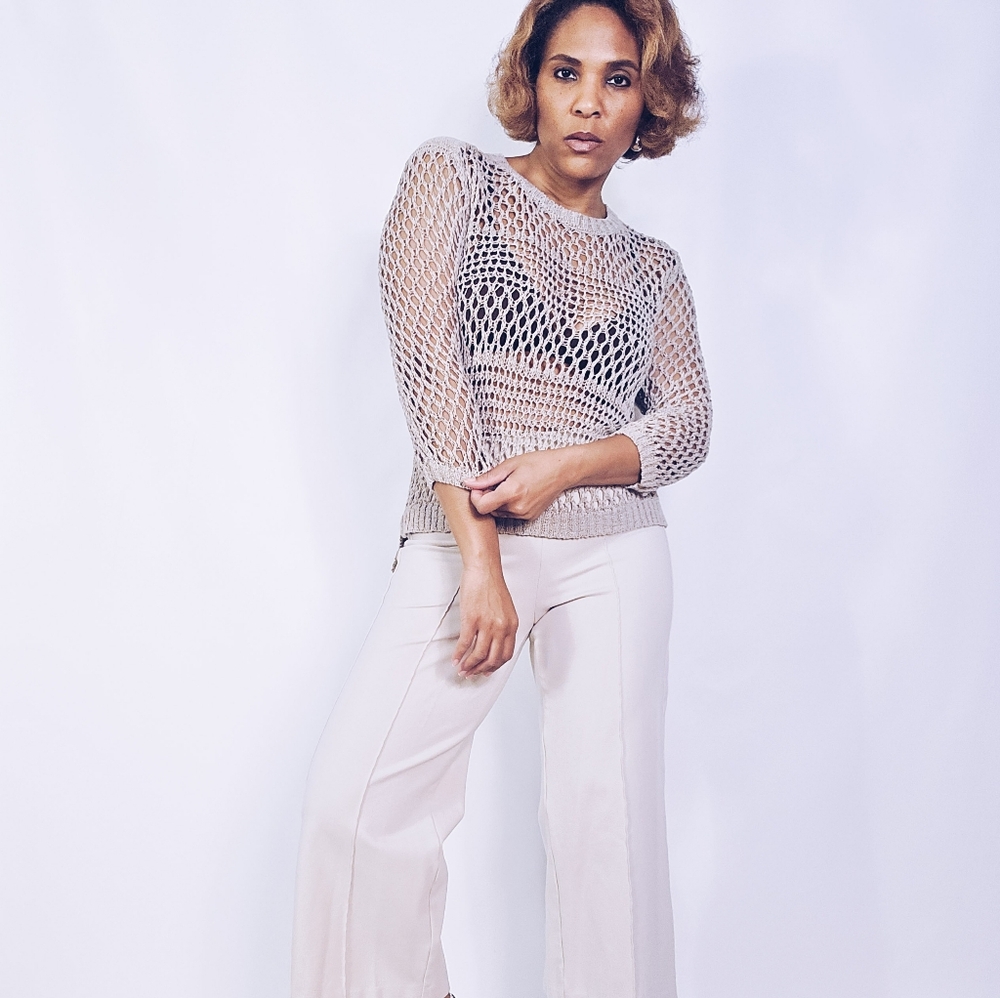 Christian Siriano Netted Top